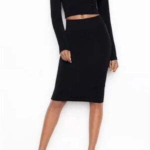 Victoria Secret Black Lace Up Women's Pencil Skirt